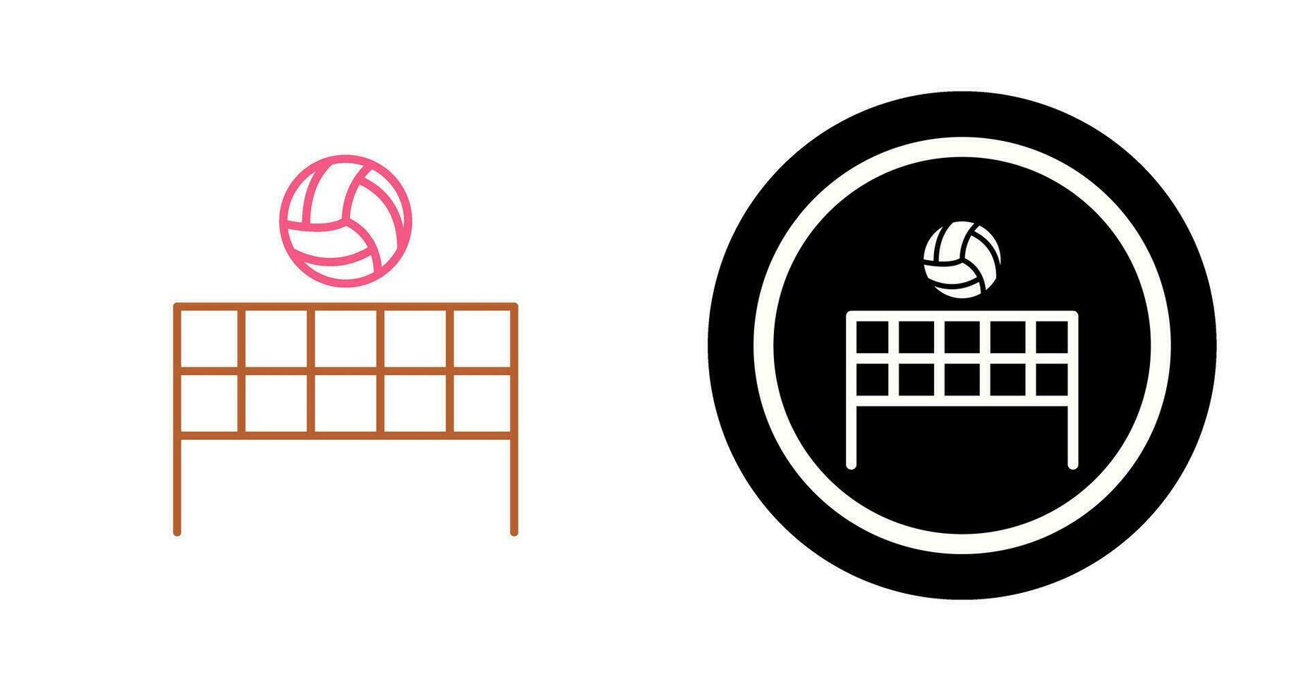 icono de vector de voleibol de playa