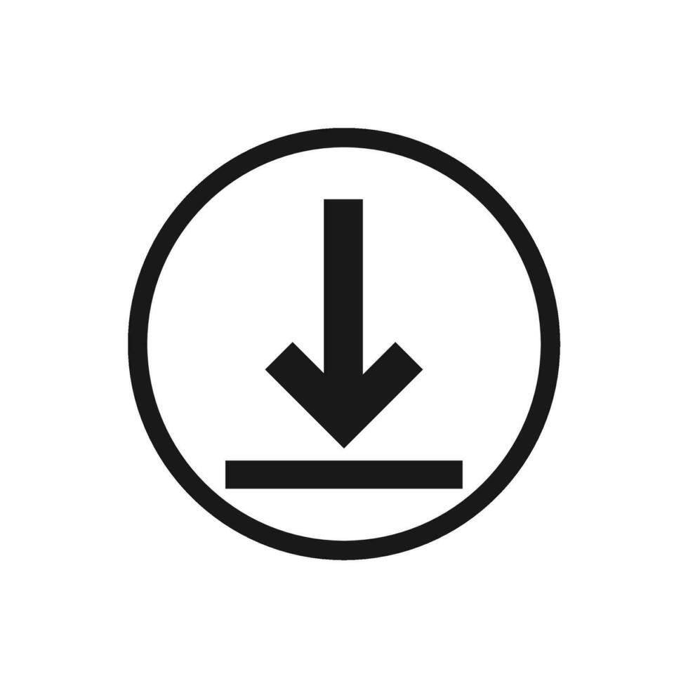 Download for offline icon on white background. vector