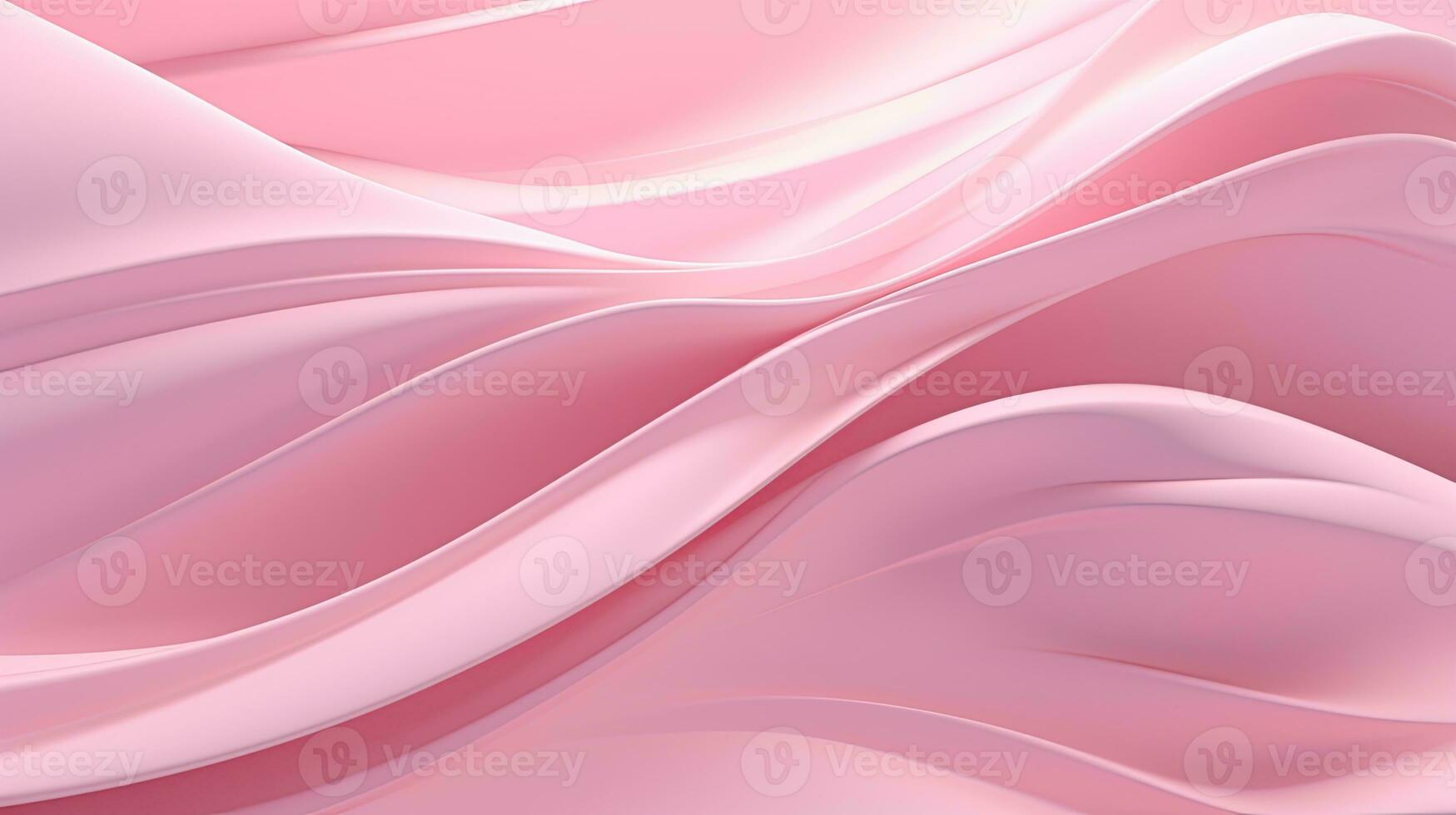 Abstract pink silky and smooth waves background, AI generative photo