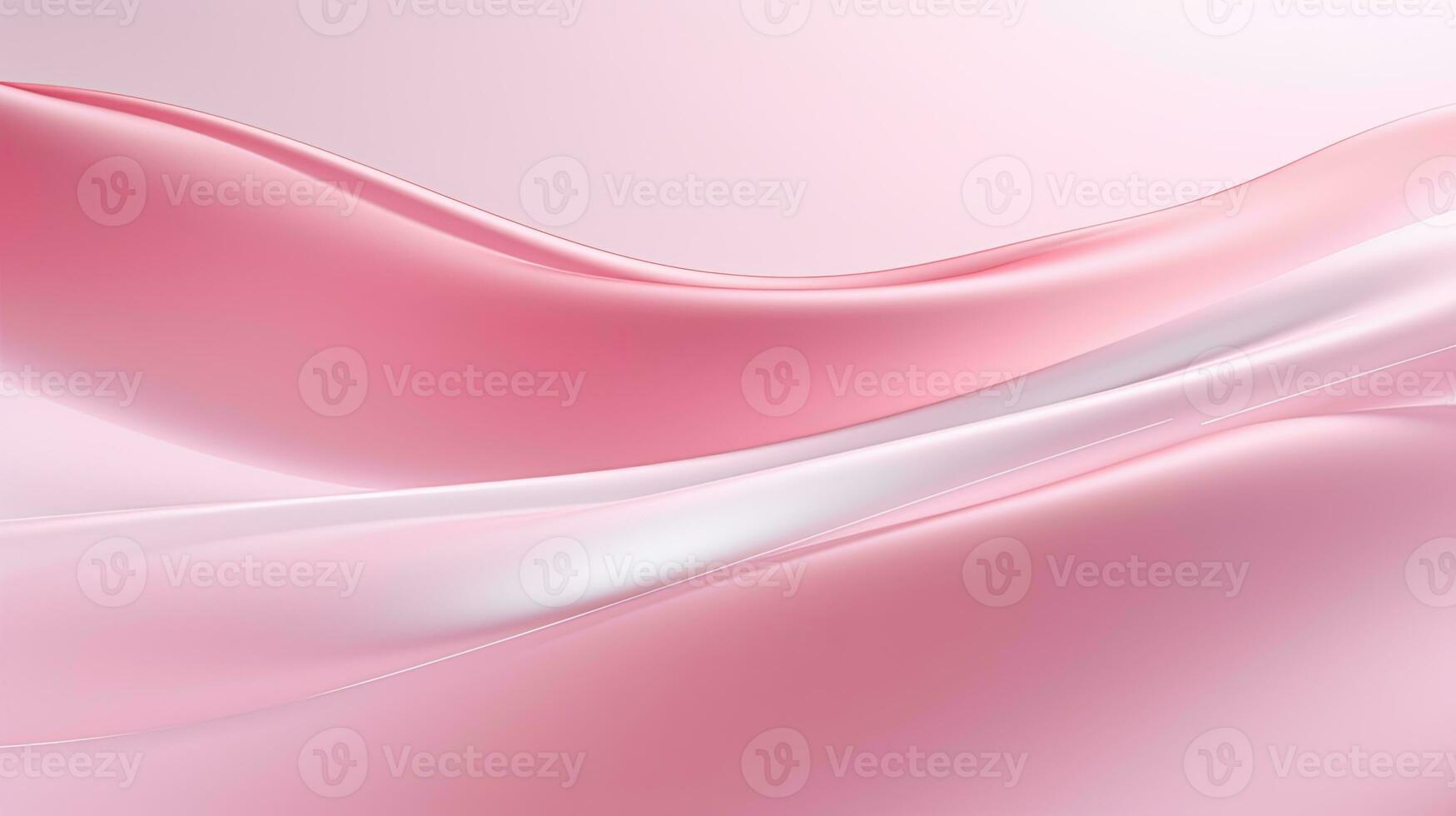 Abstract pink silky and smooth waves background, AI generative photo