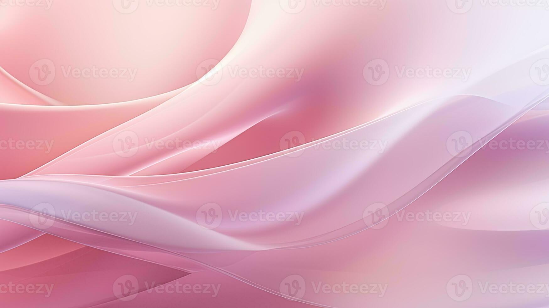 Abstract pink silky and smooth waves background, AI generative photo