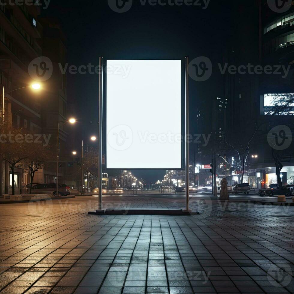 Street Billboard mockup, AI generative photo