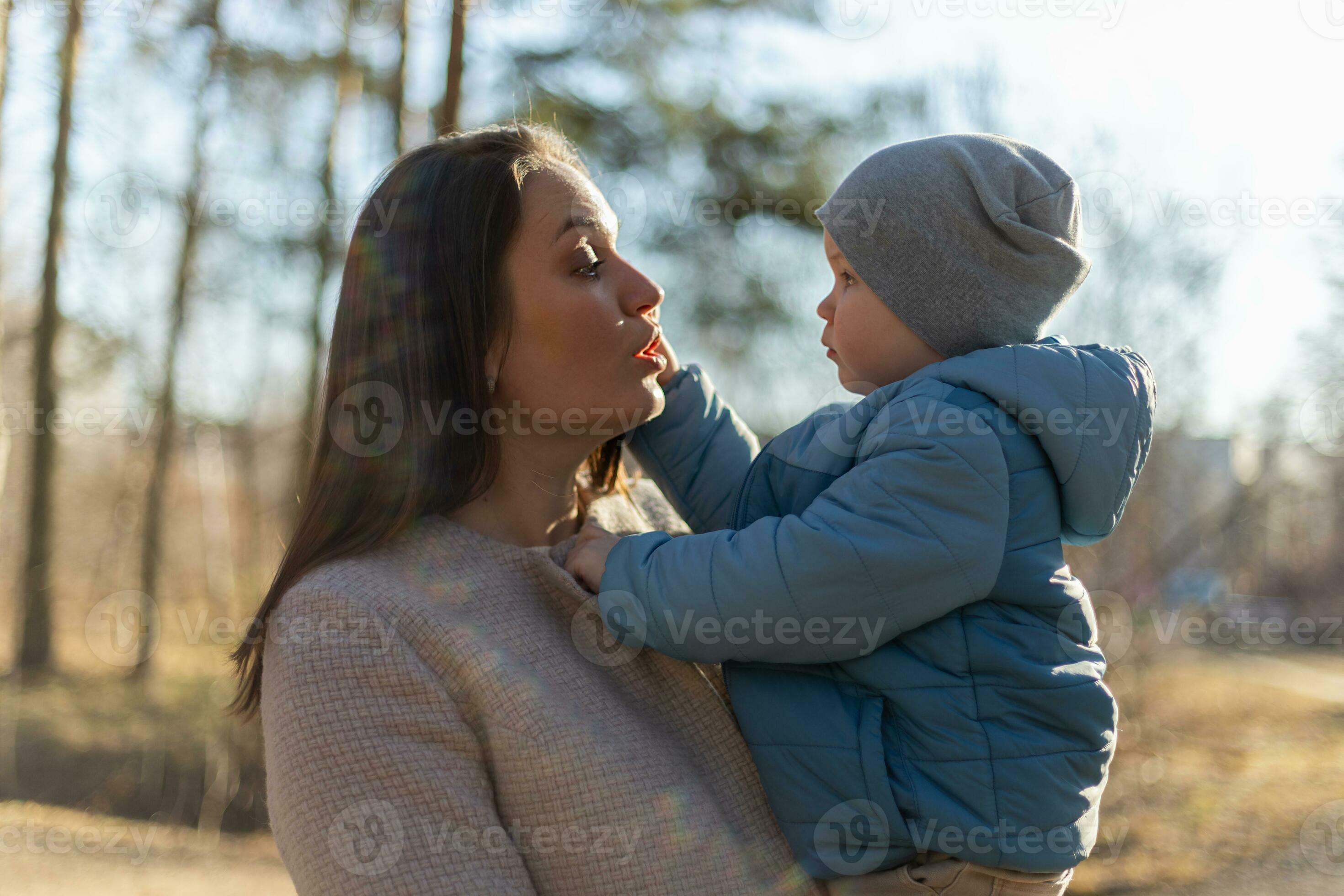 Mom Walking With Son