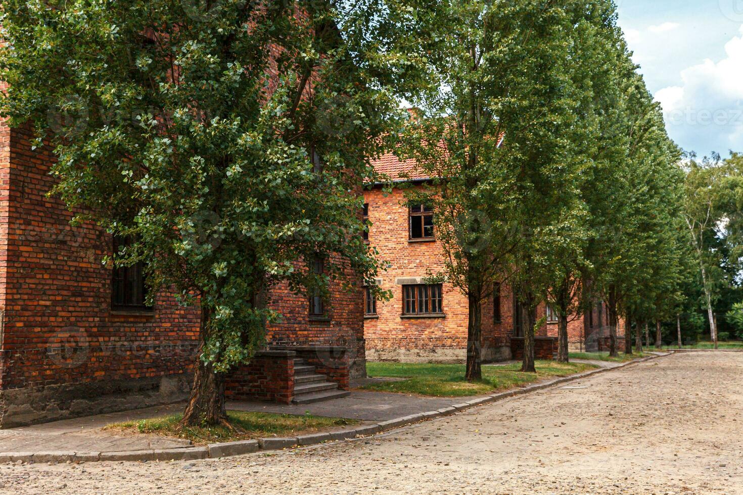 Auschwitz-Birkenau nazi concentration camp museum in Poland. Auschwitz Oswiecim jewish prison in occupied Poland during second world war and Holocaust. photo