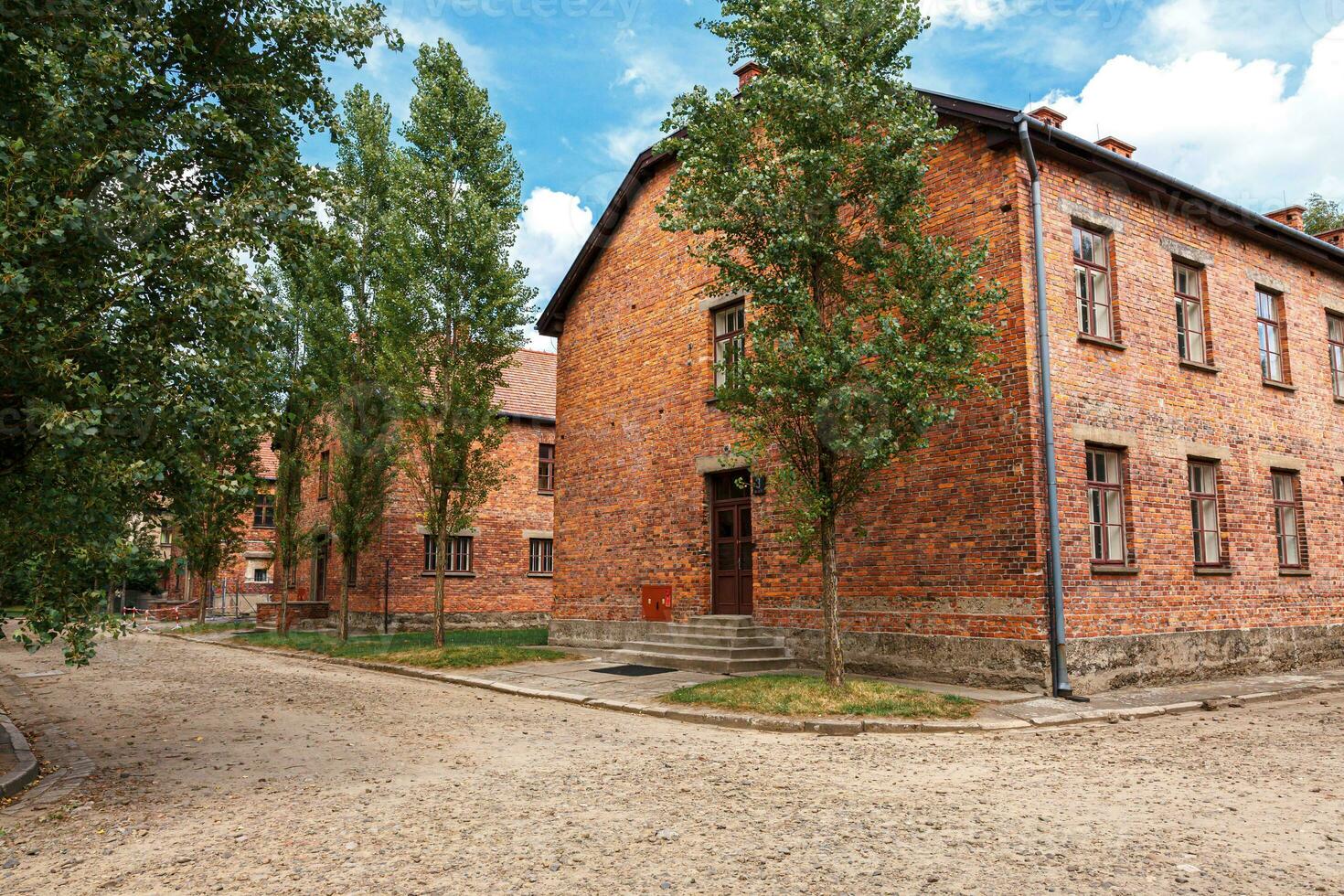 Auschwitz-Birkenau nazi concentration camp museum in Poland. Auschwitz Oswiecim jewish prison in occupied Poland during second world war and Holocaust. photo