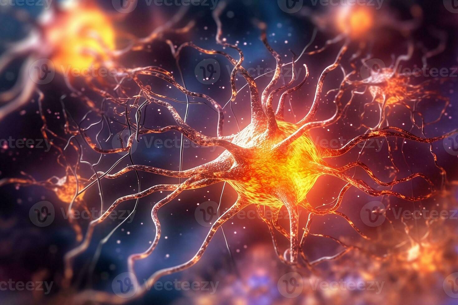neurons in the brain. generative ai photo