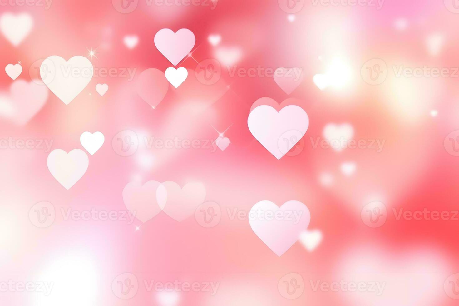 pink background with many hearts. Generative AI photo