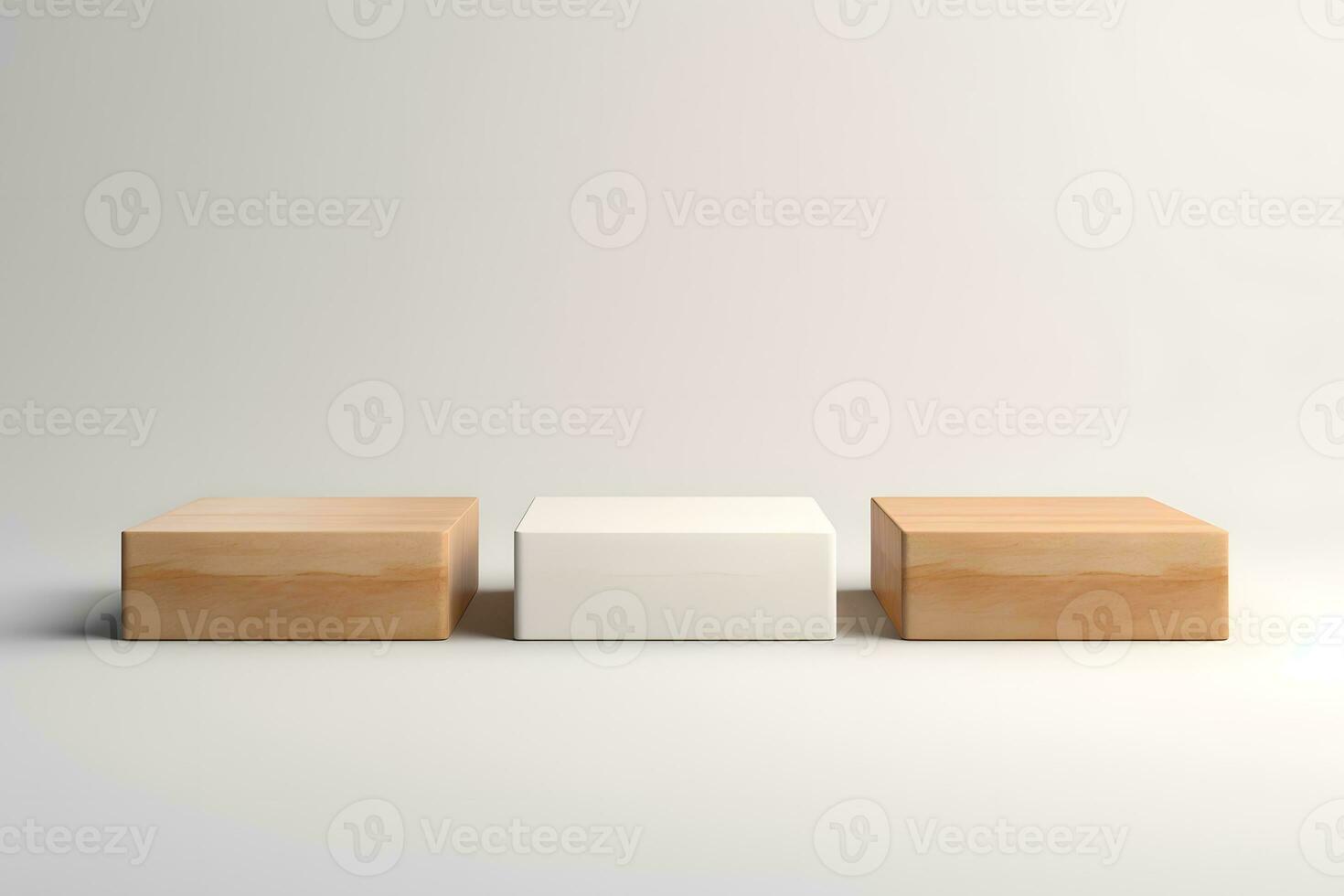 3d pastel beige background products display podium with platform. Stage showcase on pedestal. stand for cosmetic products. generative ai photo