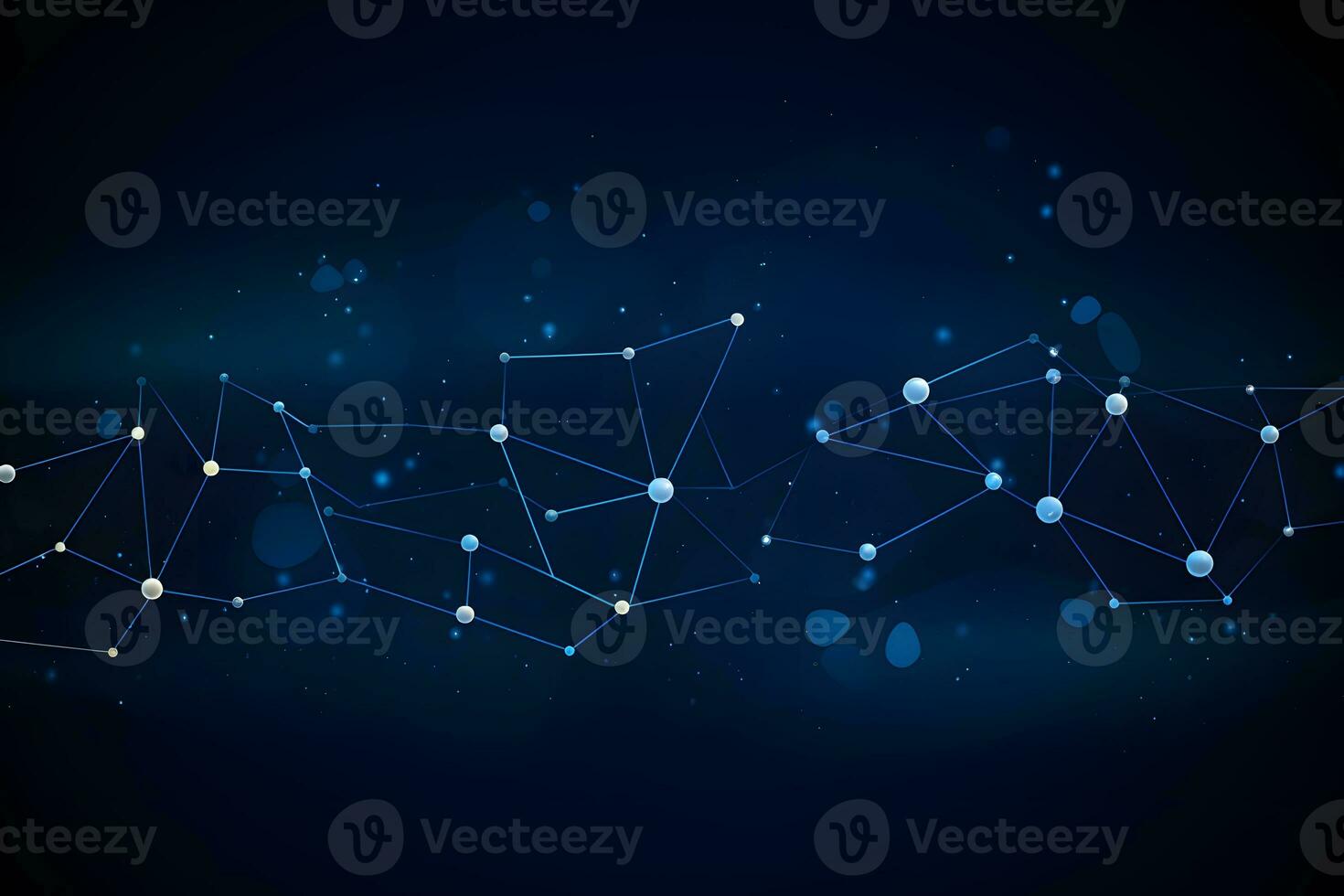 abstract background with connected dots and lines. Generative AI photo