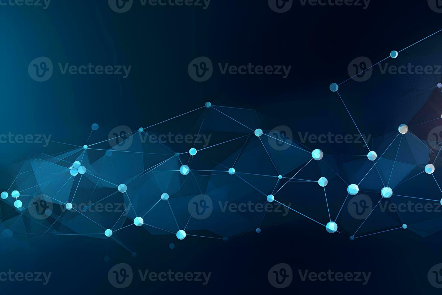 the background of a network with dots and lines. Generative AI photo