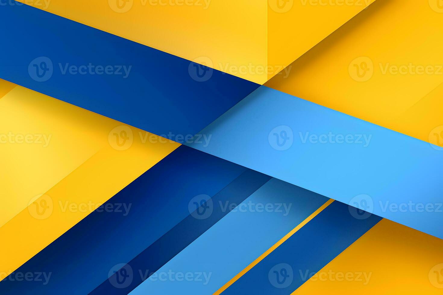 a blue and yellow abstract background with a diagonal line. Generative AI photo