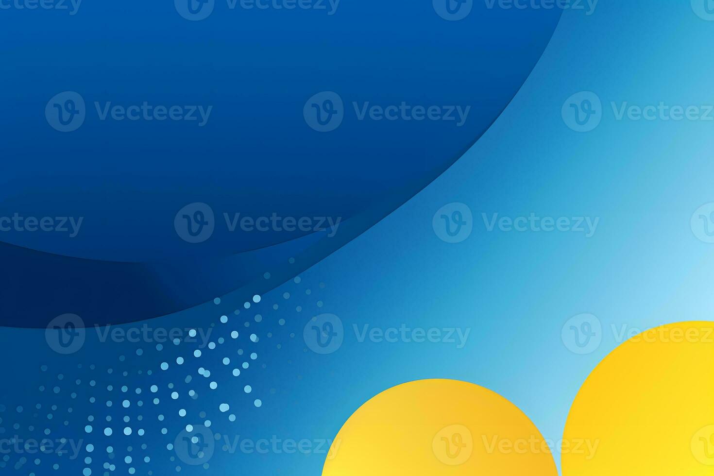 a blue and yellow background with two yellow eggs. Generative AI photo