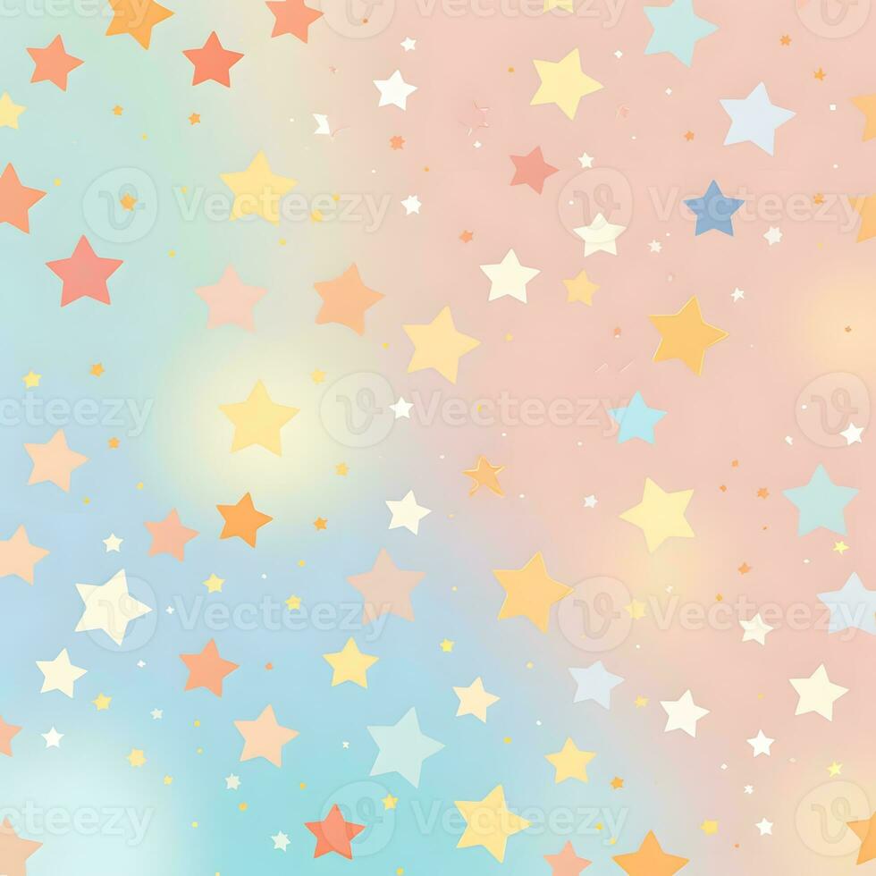 pastel stars background wallpaper. Generative AI photo