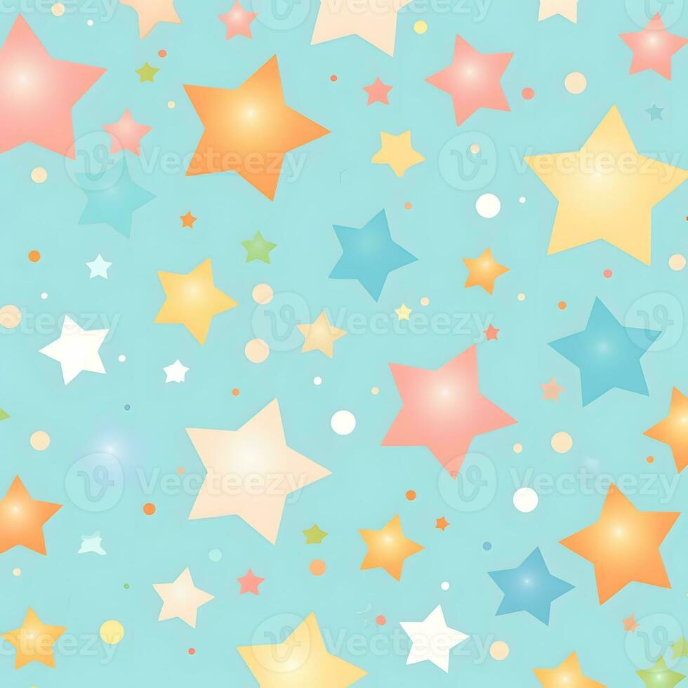a colorful star pattern with many stars on it. Generative AI photo