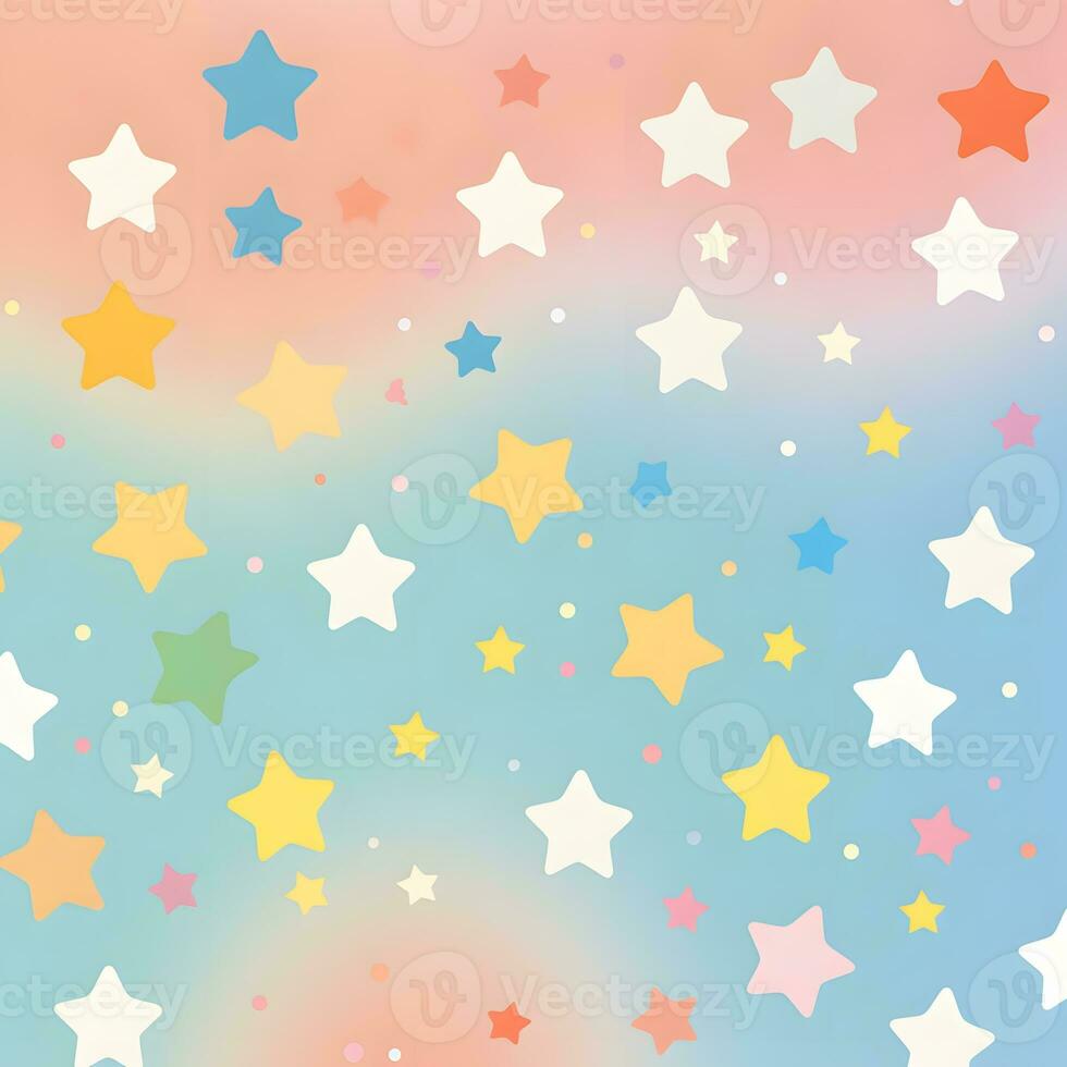 pastel stars background wallpaper. Generative AI photo