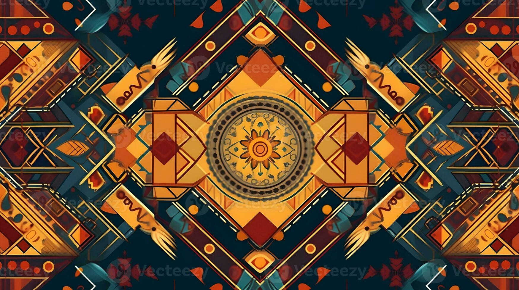 a colorful pattern with geometric shapes. Generative AI photo
