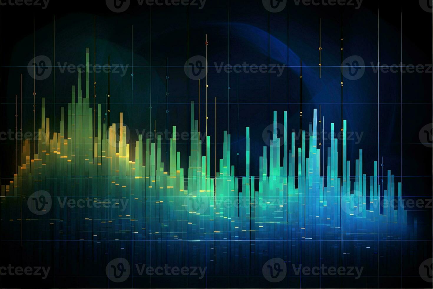 a colorful background with a line of data. Generative AI photo