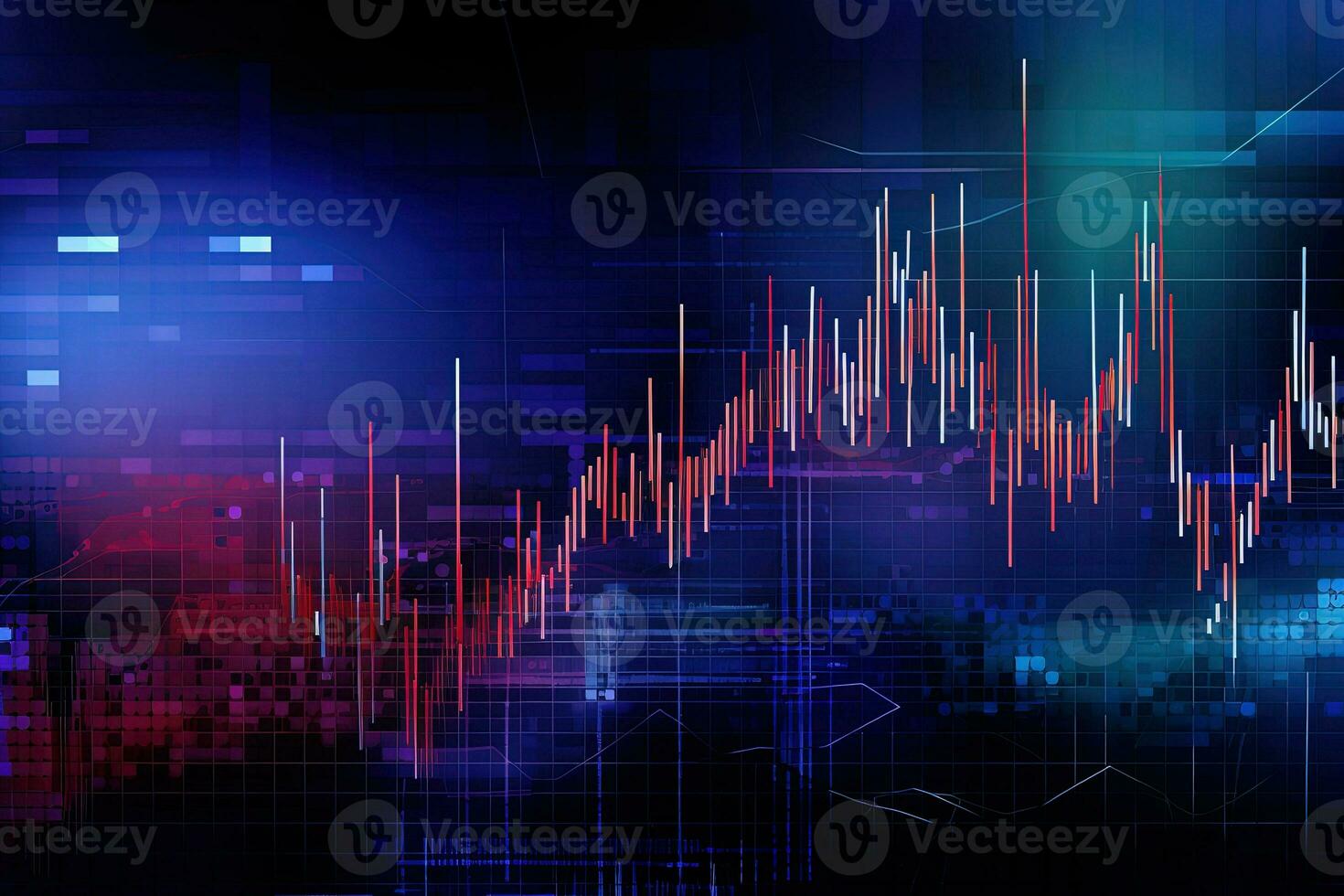an abstract image of a stock chart. Generative AI photo