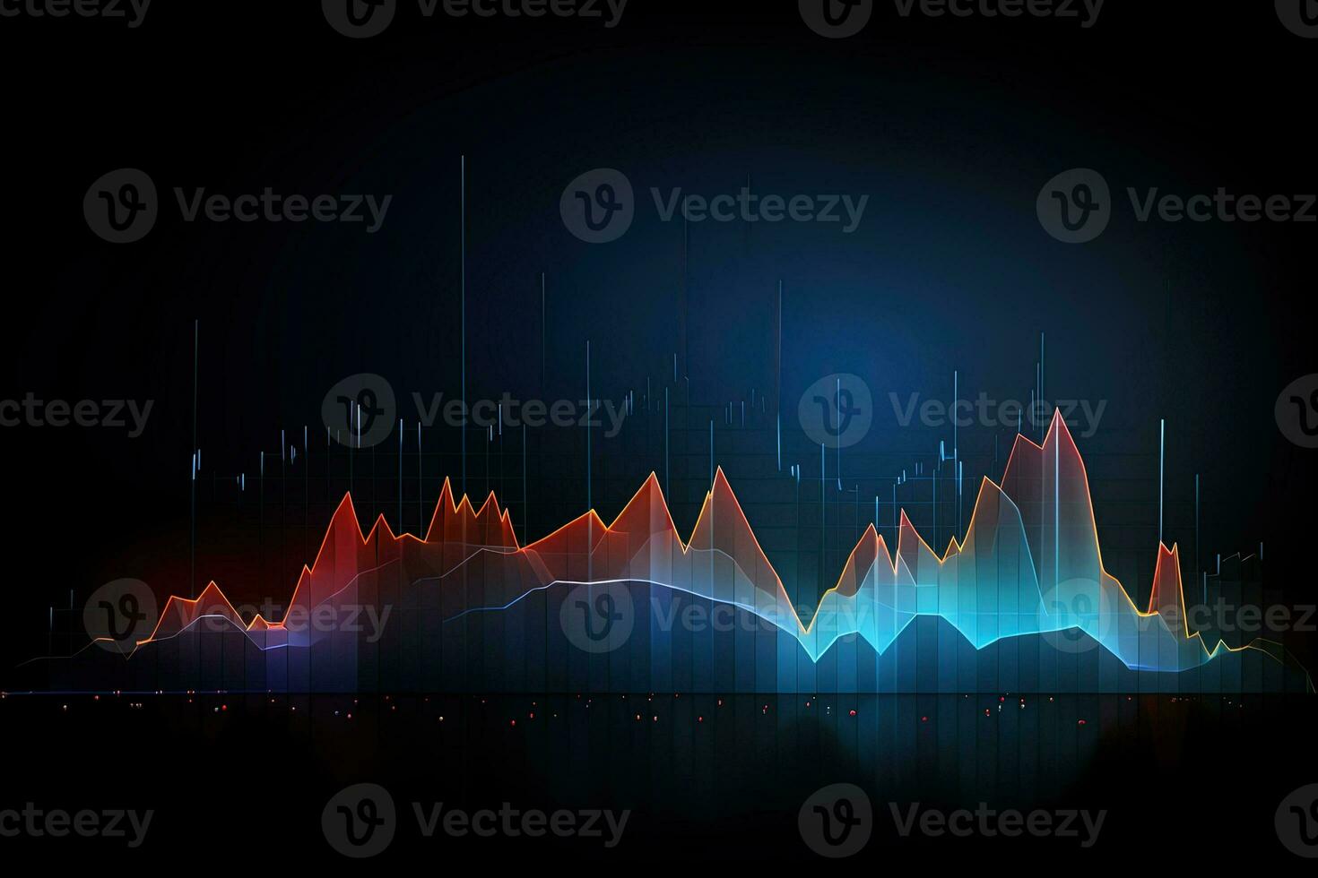 abstract graph of stock market data. Generative AI photo