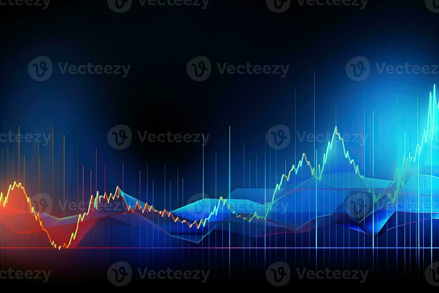 an abstract background with a stock chart. Generative AI photo