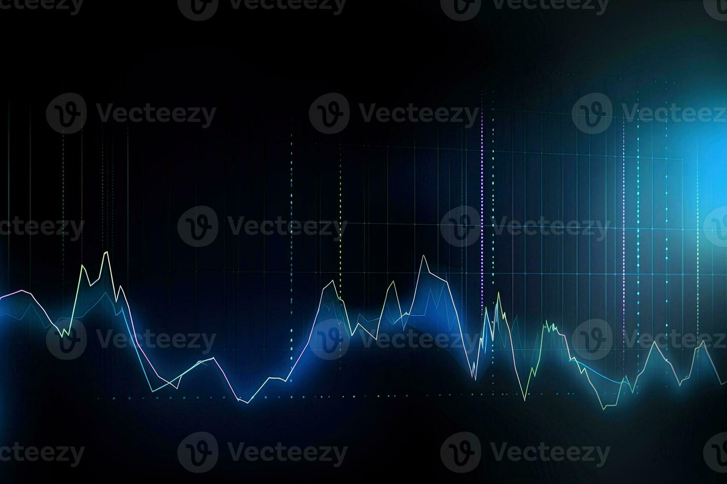 an abstract background with a line graph. Generative AI photo