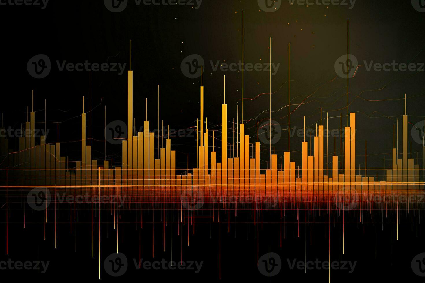 abstract image of a stock chart. Generative AI photo