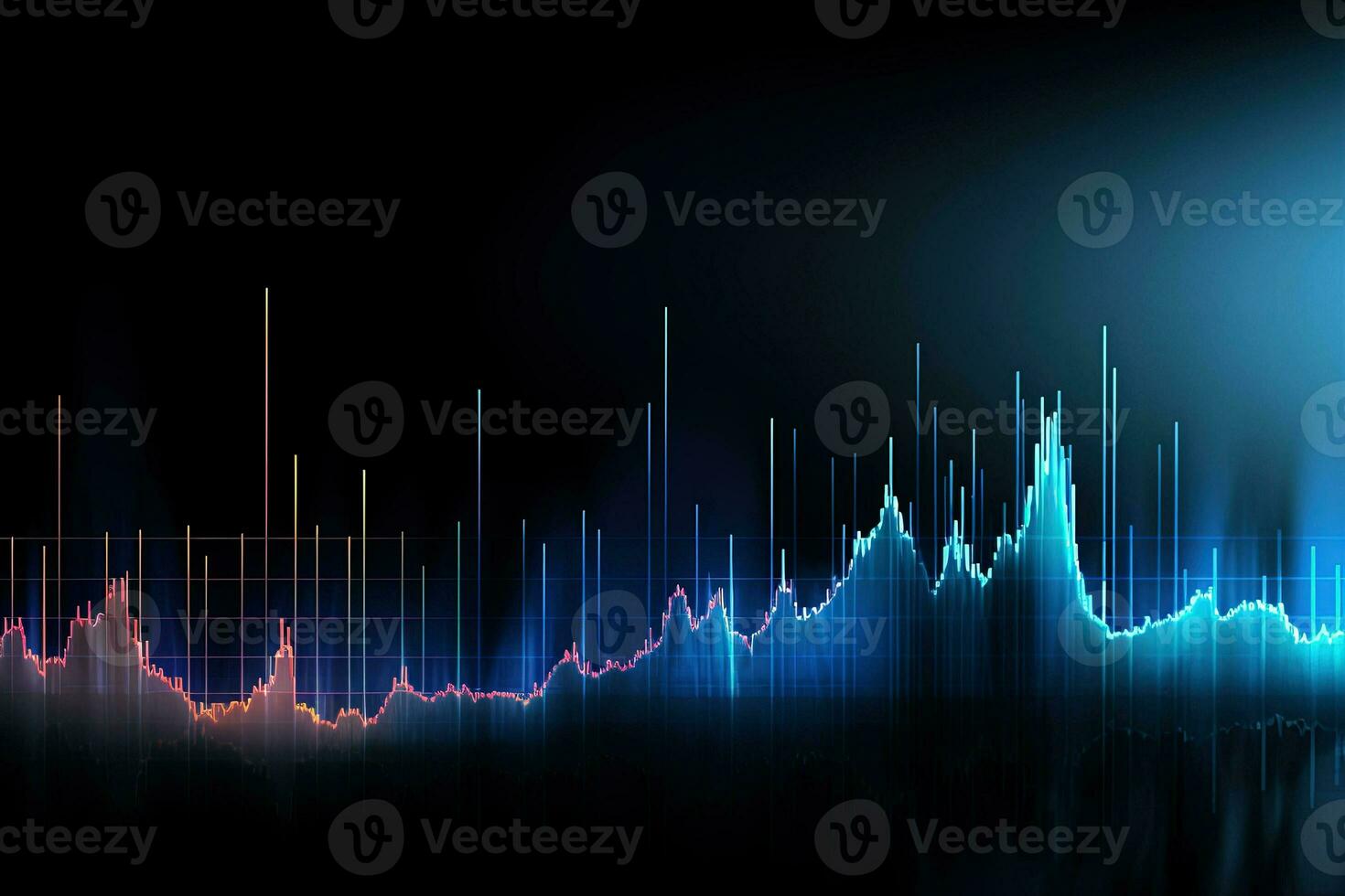 abstract background with line of data. Generative AI photo