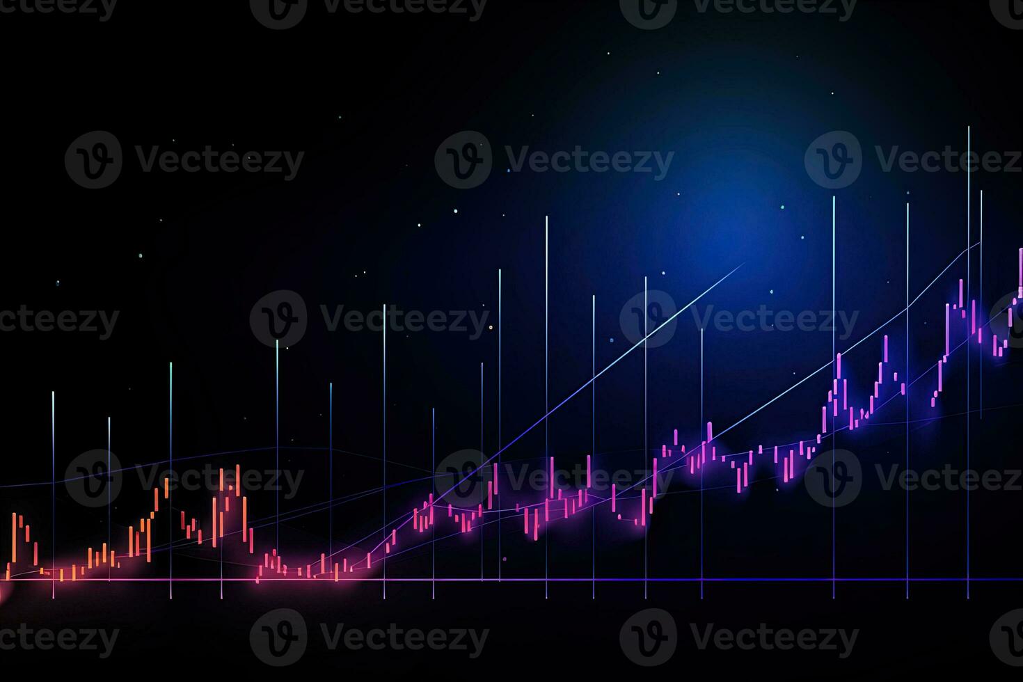 graph of a stock market chart. Generative AI photo