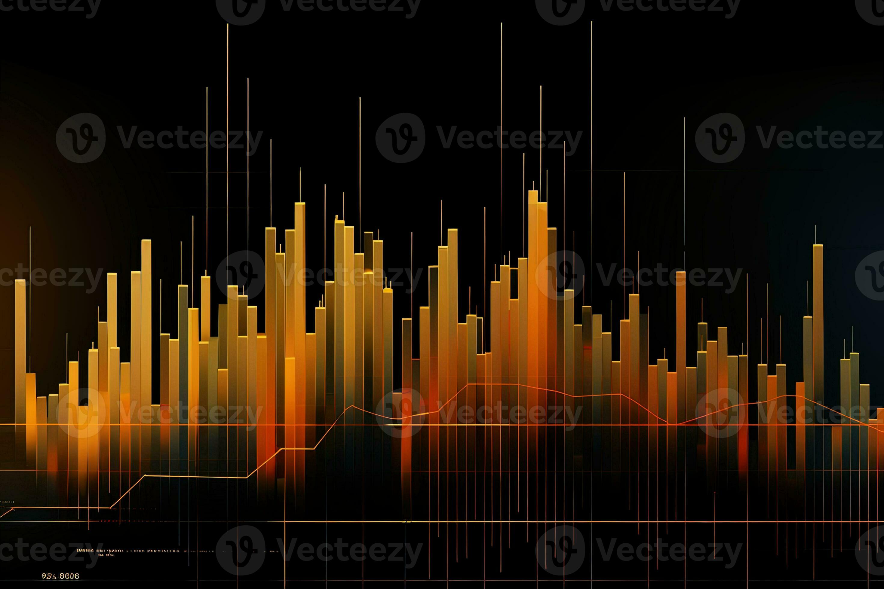 graph of data is shown on a black background. Generative AI 30598966 ...