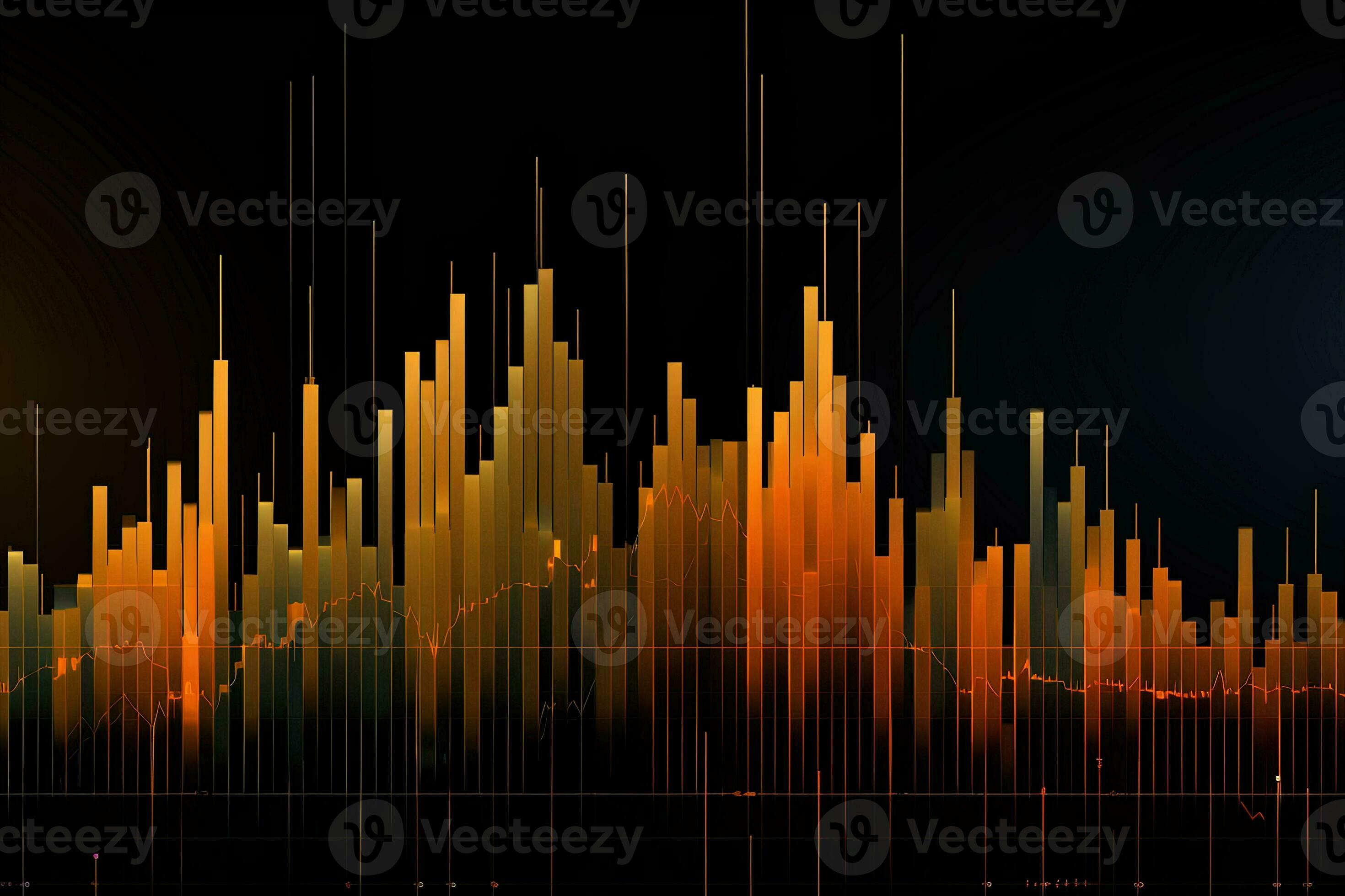 a graph of data is shown on a black background. Generative AI 30598972 ...