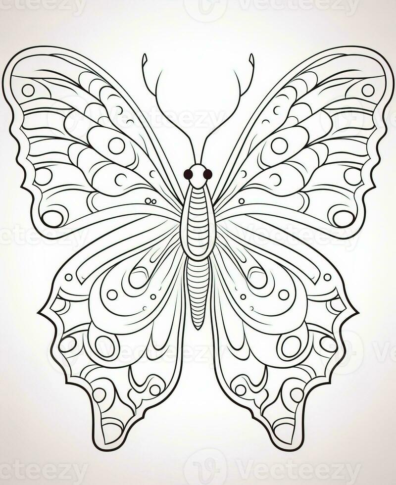 a butterfly with intricate patterns. Generative AI photo
