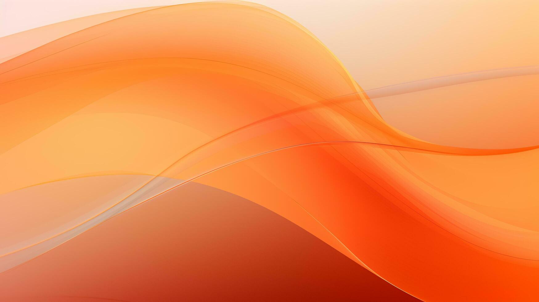 3D orange abstract wave background AI Generative photo