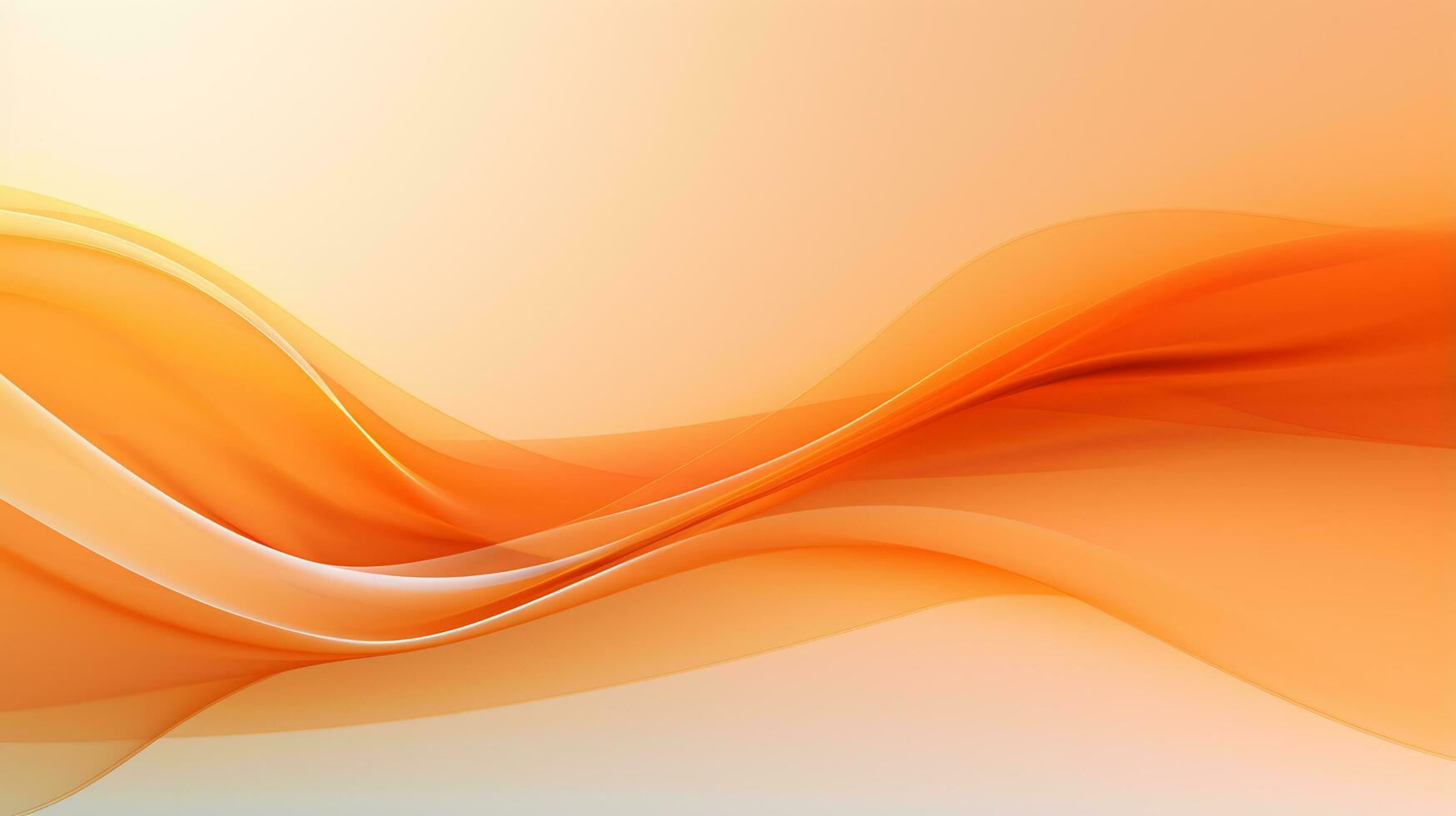 3D orange abstract wave background AI Generative photo