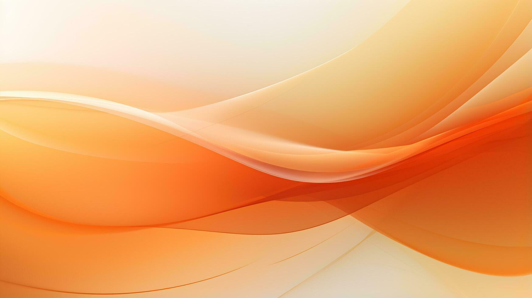 3D orange abstract wave background AI Generative photo