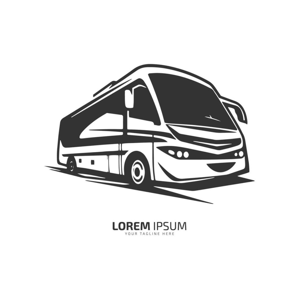 mínimo y resumen logo de autobús vector colegio autobús icono estudiante autobús silueta aislado modelo diseño en negro antecedentes