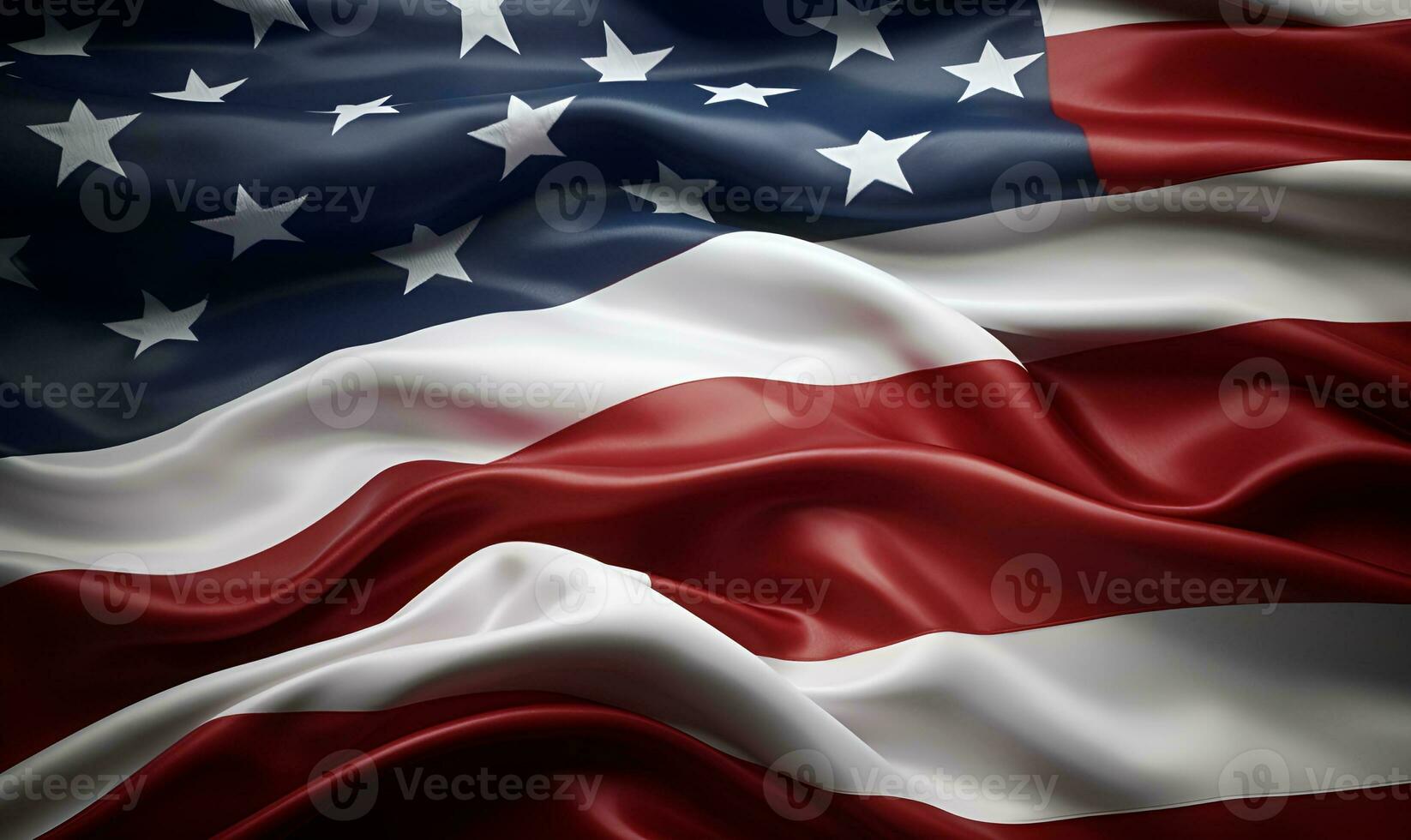 waving american flag usa cloth cinematic elegant generative ai photo