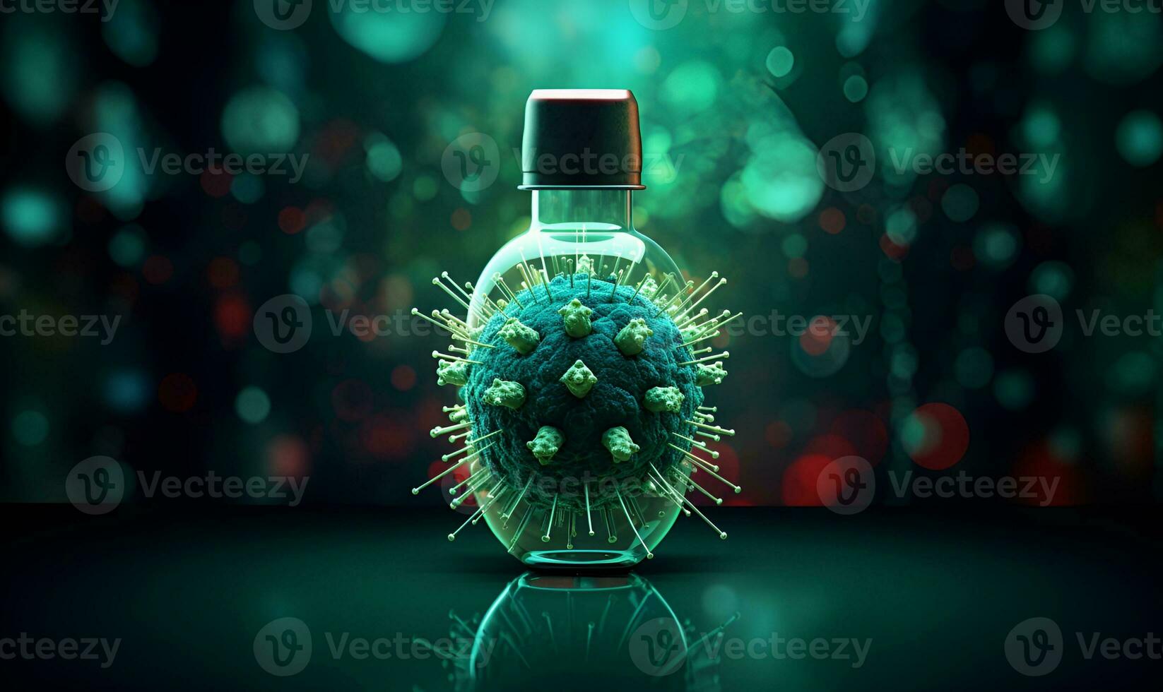 viruses vaccine digital art generative ai photo