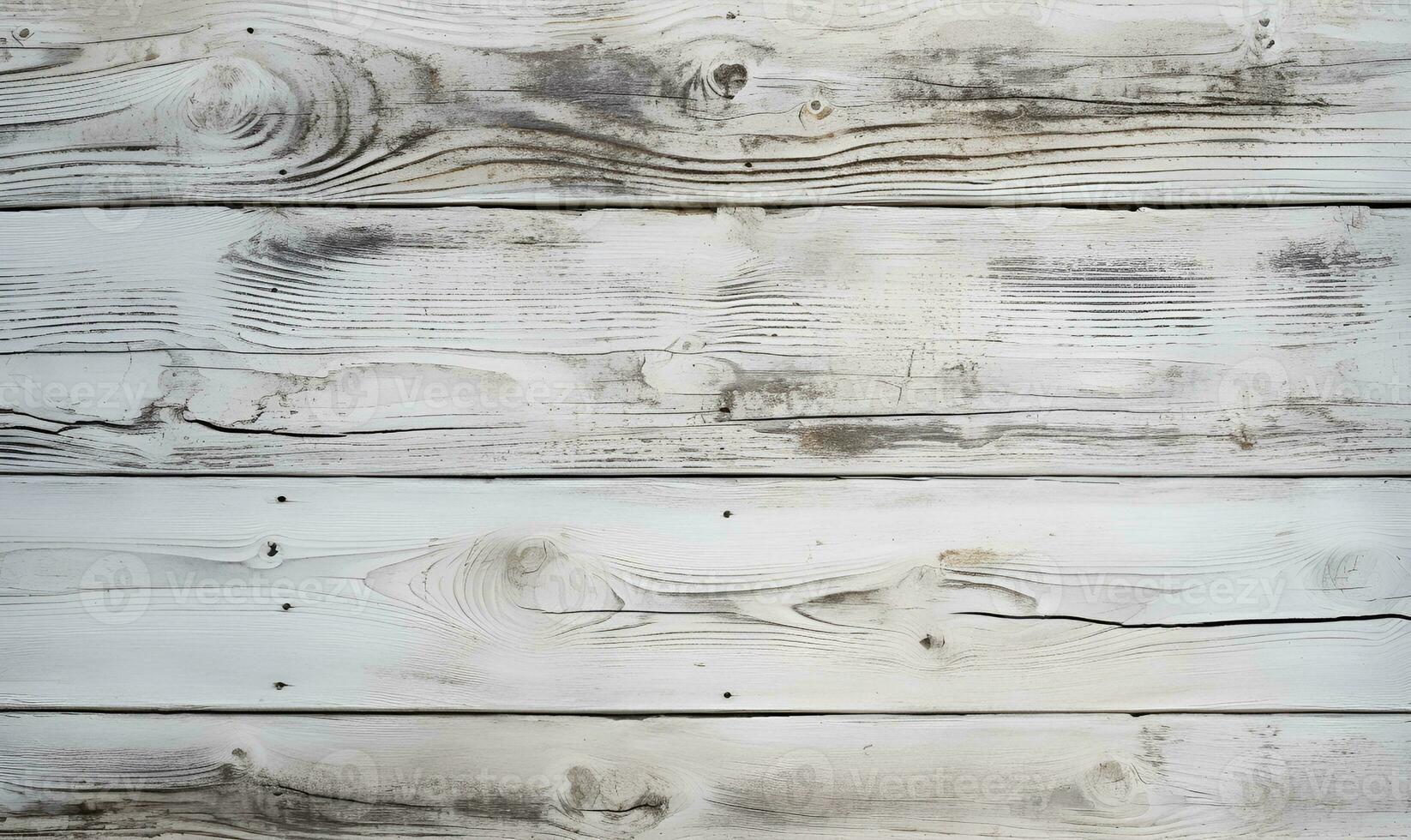 wooden wall background with peeling white paint, ai generative photo