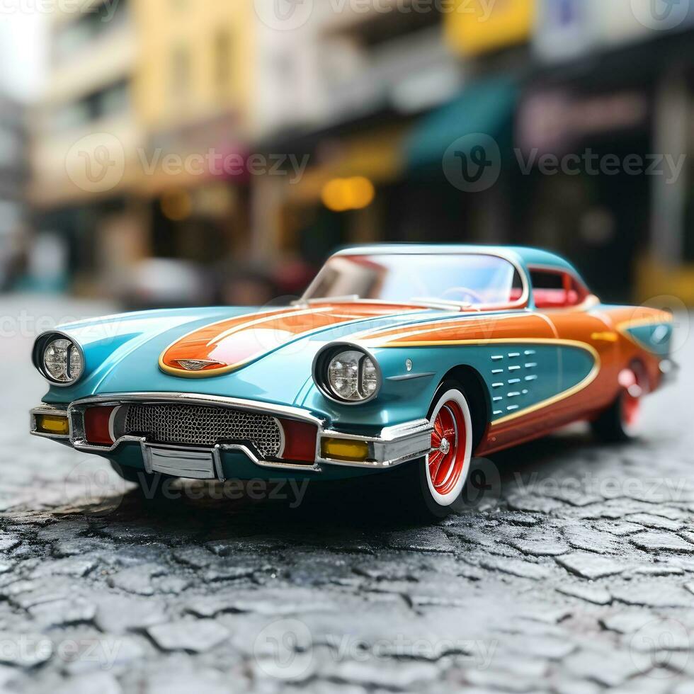 famous toy car focus, ai generative photo