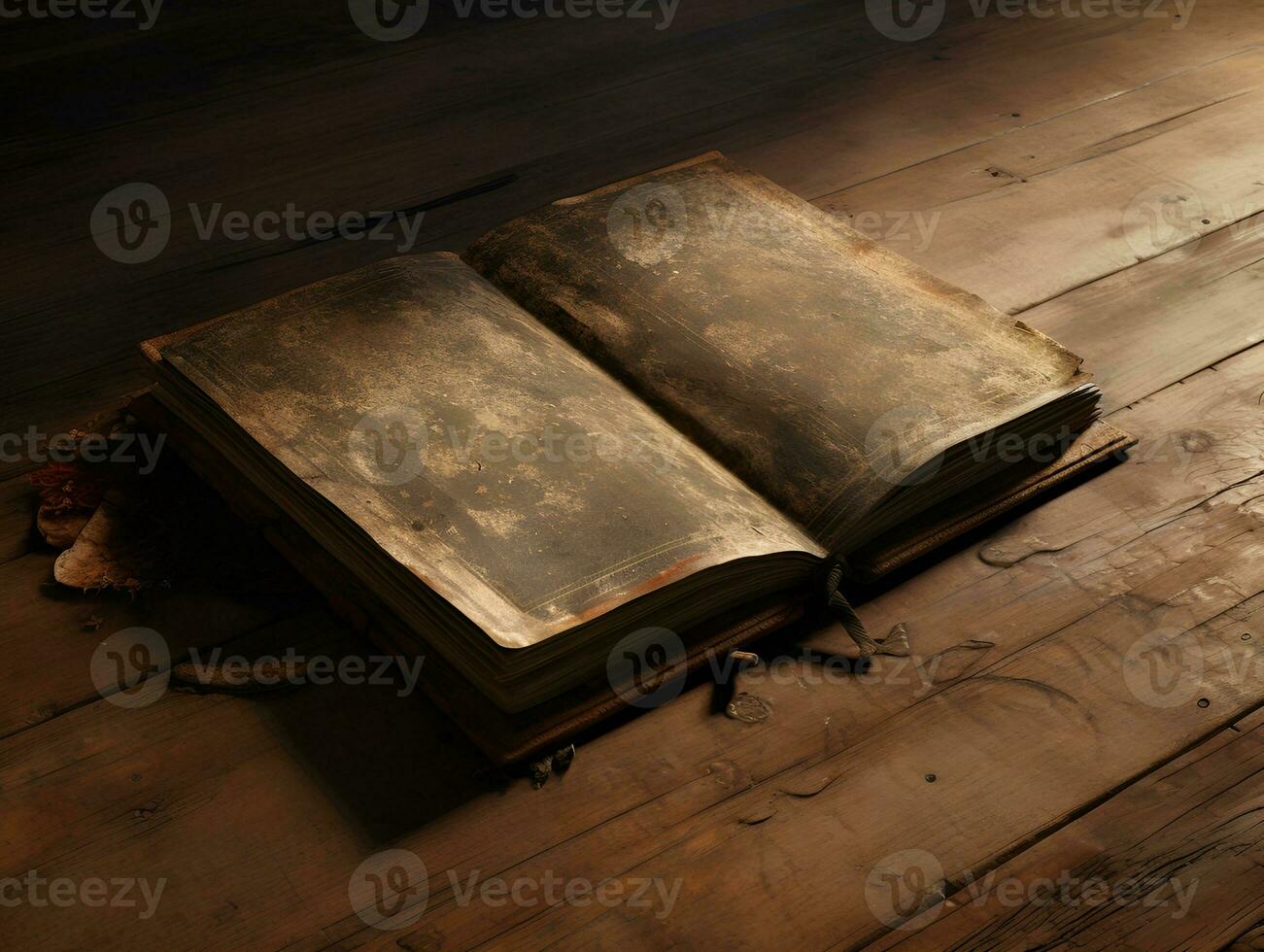 very old and almost damaged book, ai generative photo