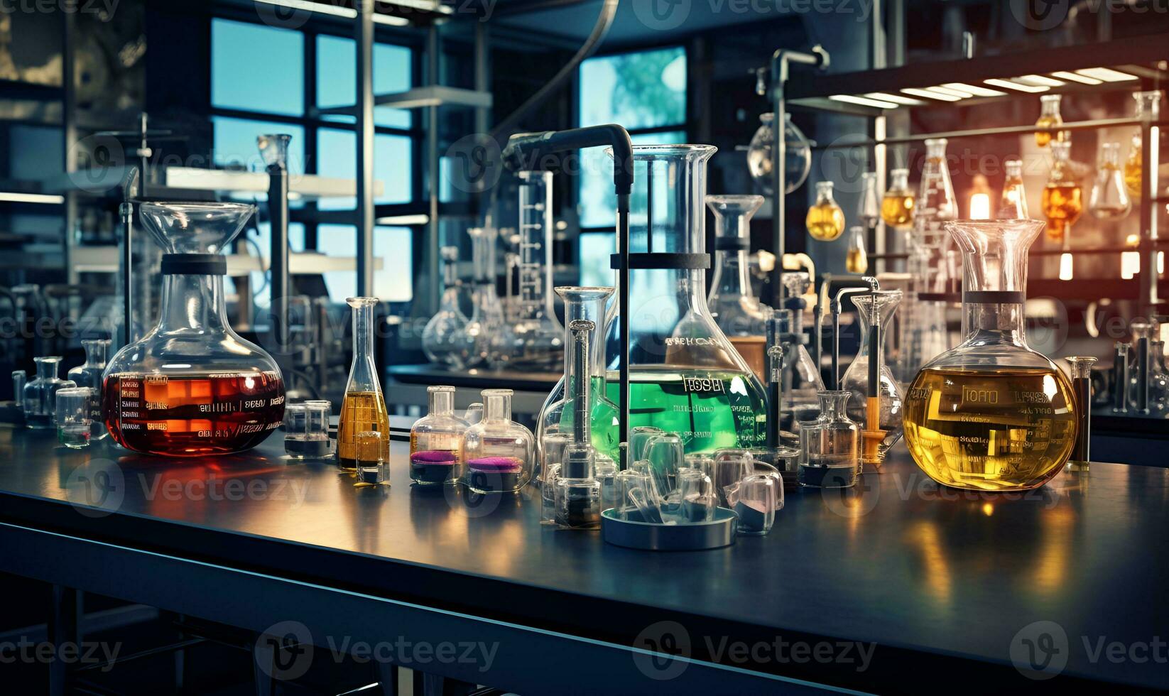 chemical fluids in the laboratory, ai generative photo