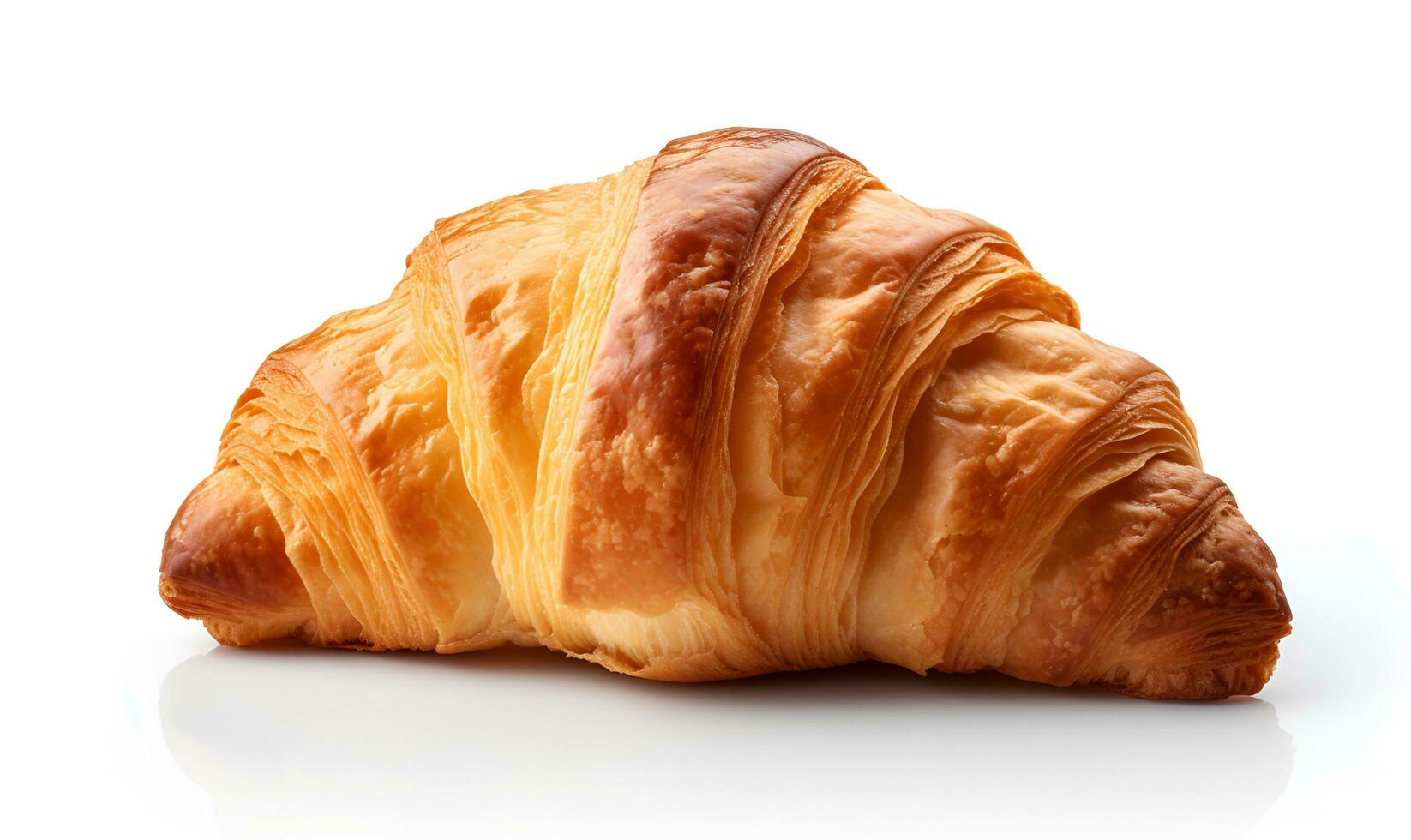 croissant and coffee white background macro, ai generative photo