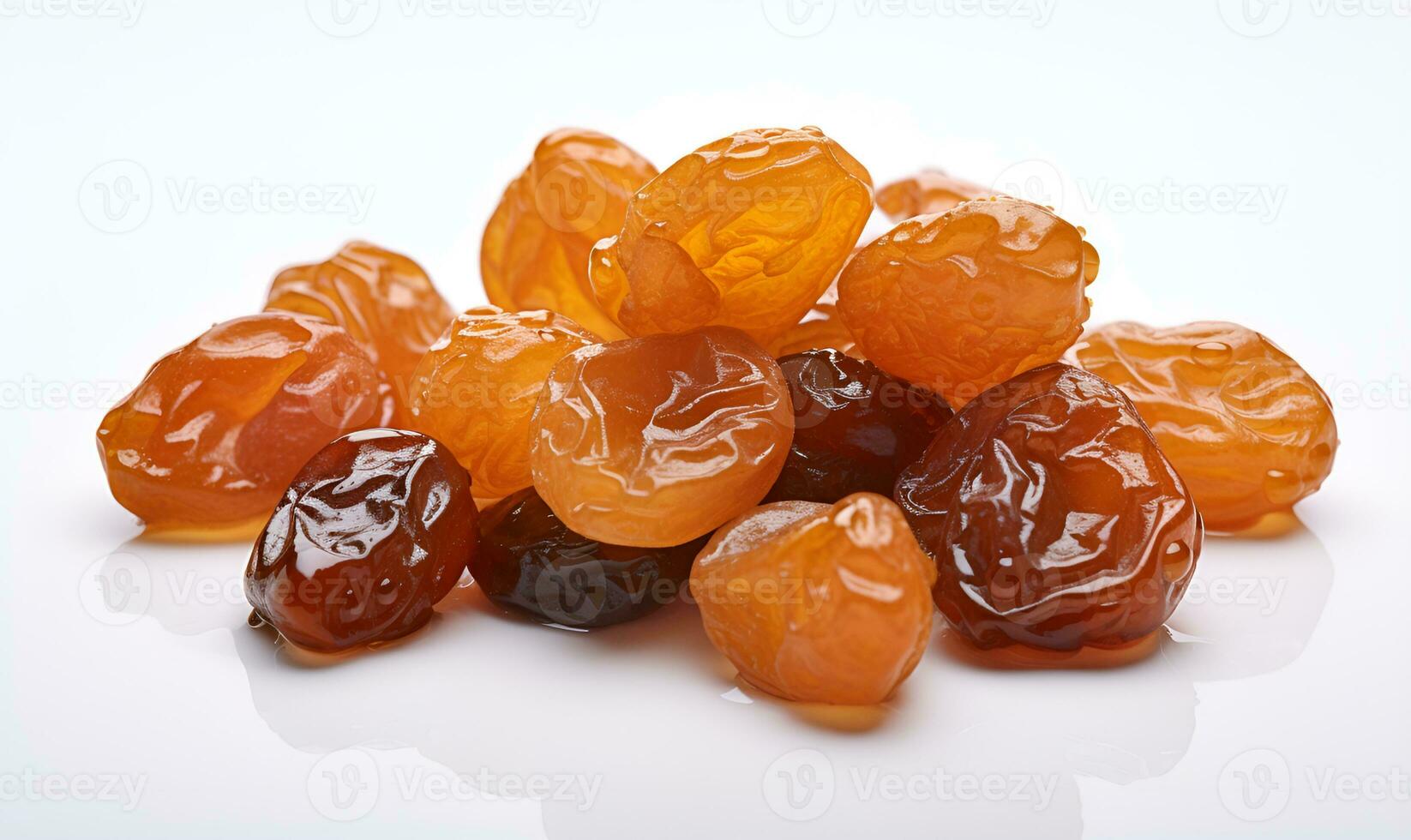 dried fruit raisin on white background, ai generative photo