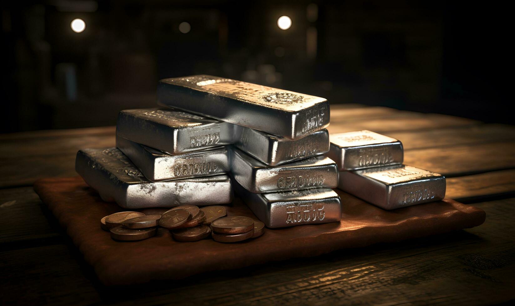 tin aluminium bars, ai generative photo