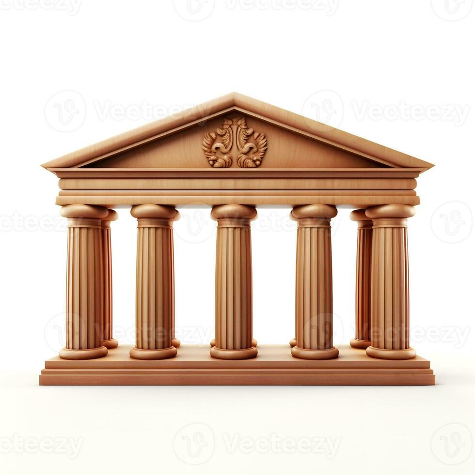 miniature bank made of wood, ai generative photo