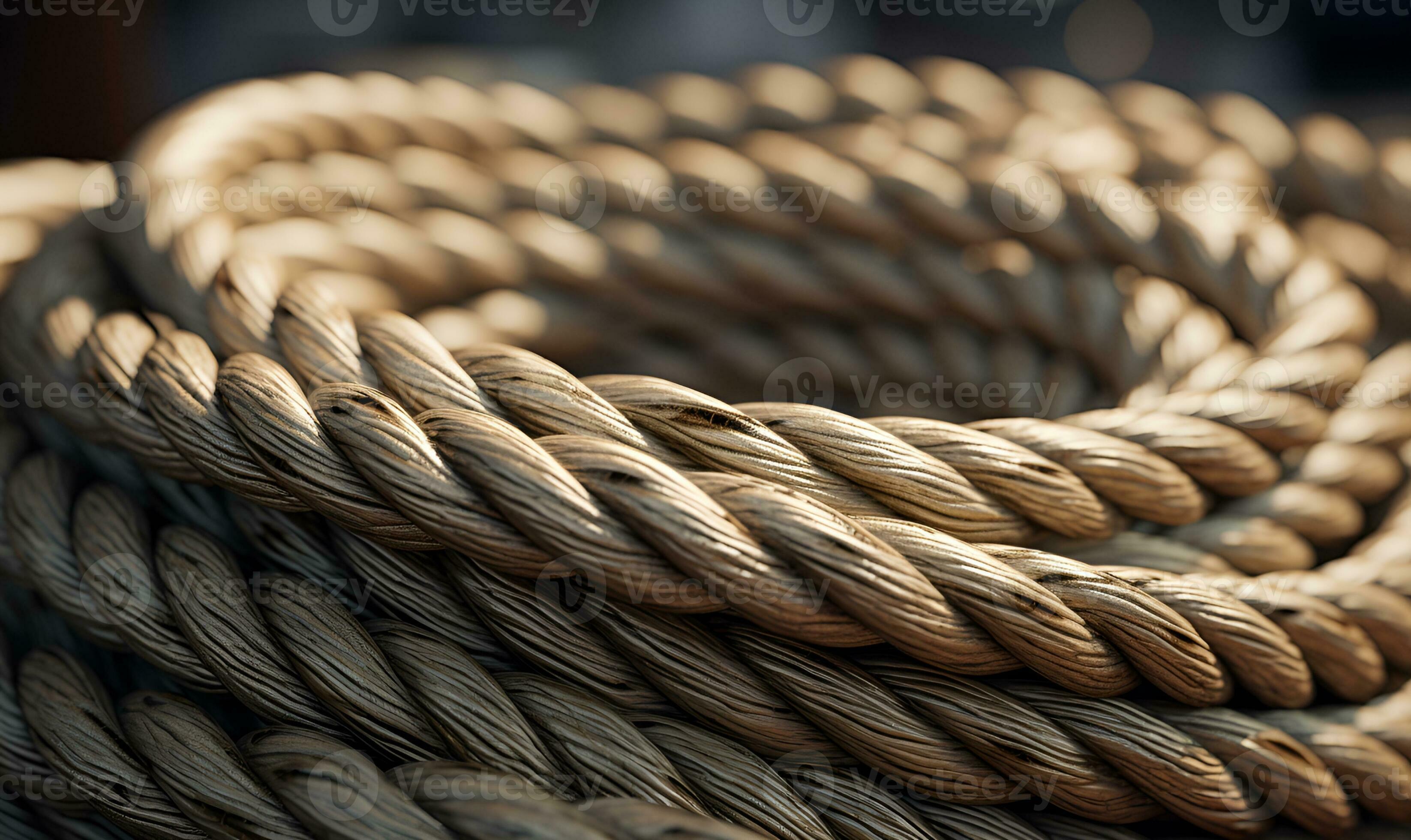 Small Rope Coiled on White Background Stock Photo - Image of stack, Small  Rope 