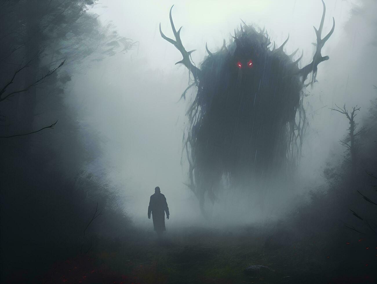 monster forest guardian spirit, ai generative photo