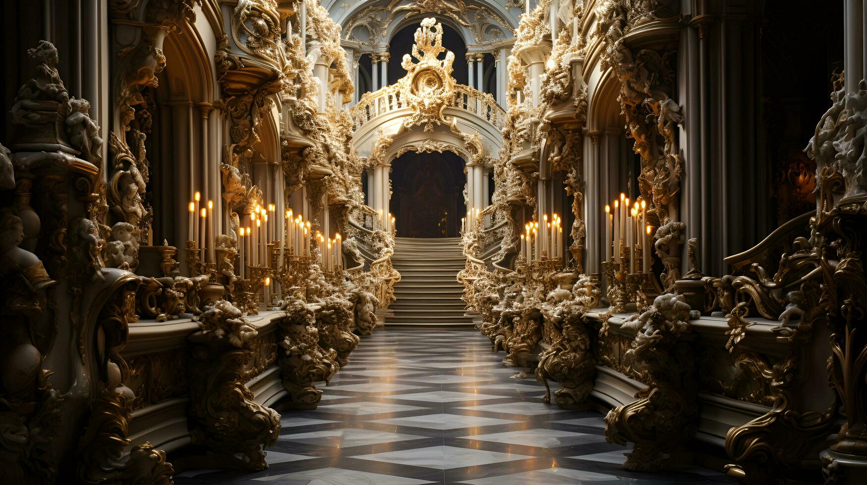 Artistic classic European luxury home interior, AI generative photo