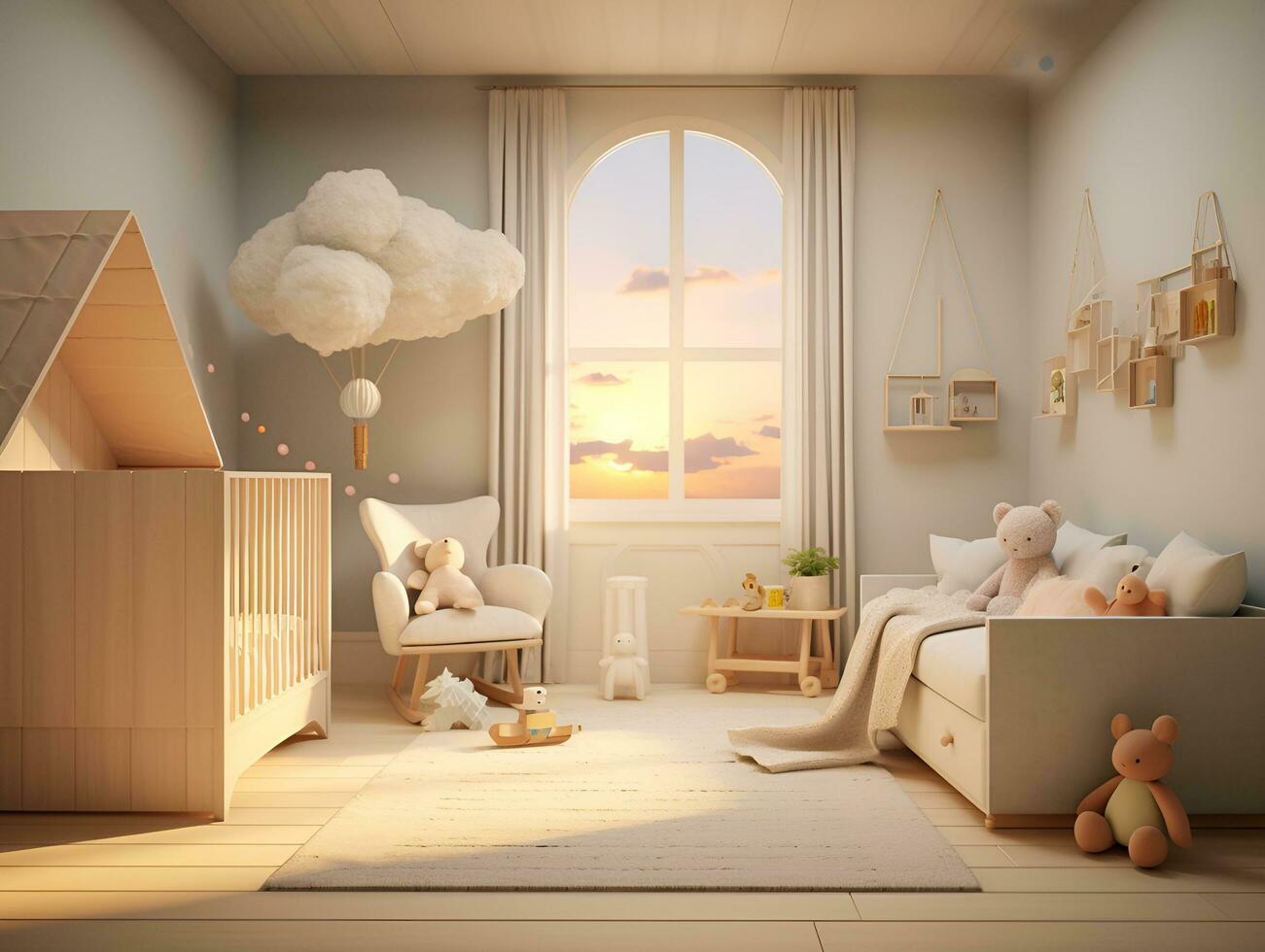 interior of a toddler's room, ai generative 30602454 Stock Photo at