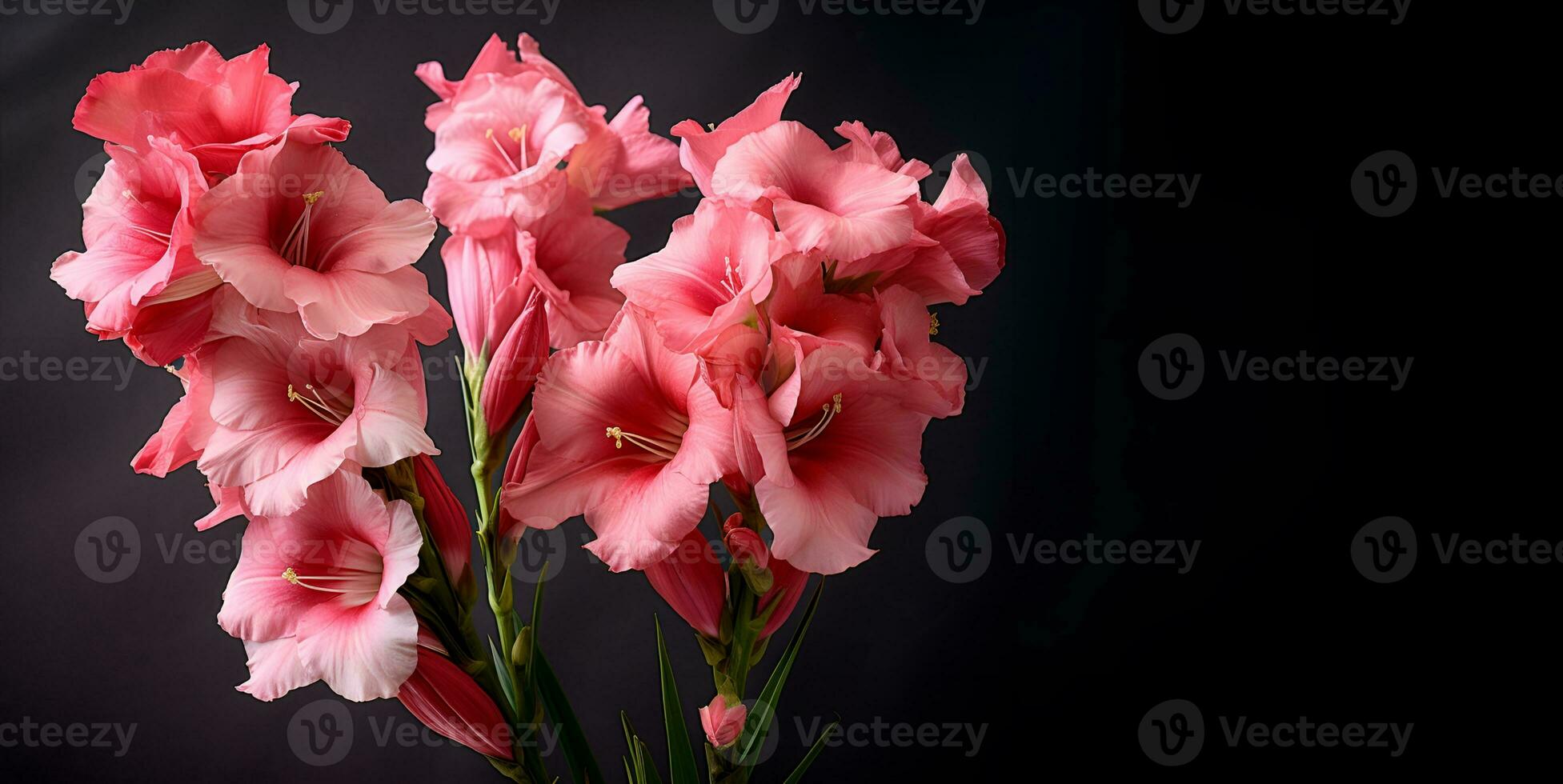 beautiful hibiscus flower macro blank space, ai generative photo